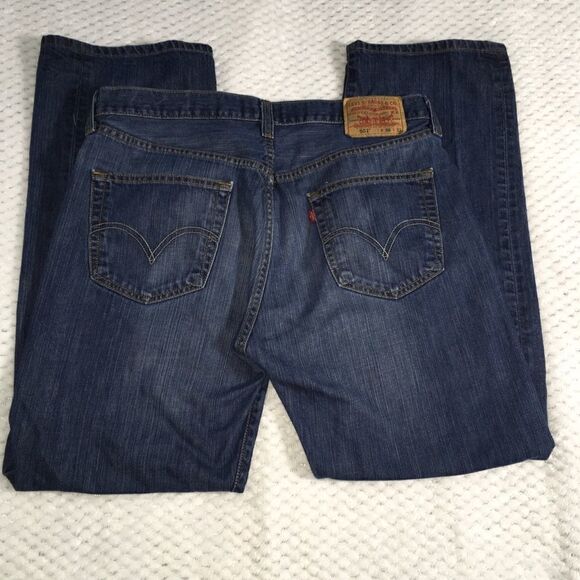 Levi’s 501 Men’s Jeans Straight Leg Jeans Button Fly 100% Cotton Made In Mexico - Picture 2 of 10